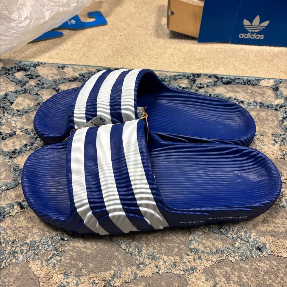 Adidas Adilette 22 Blue Slides